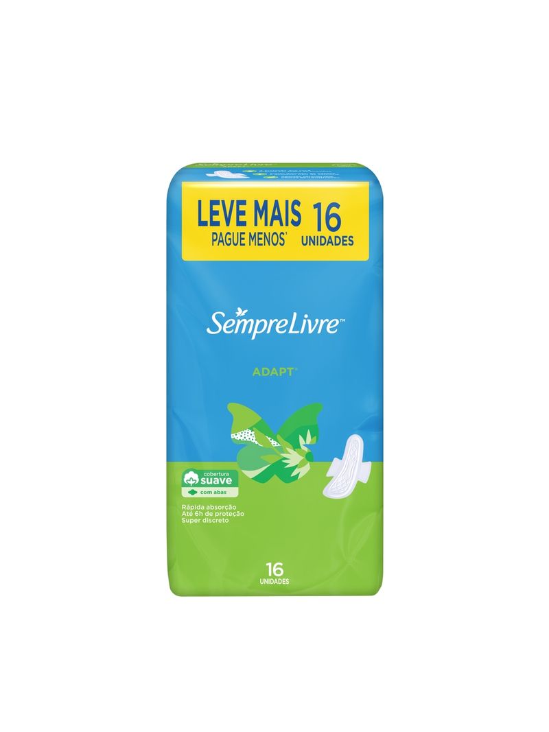 Absorvente-Sempre-Livre-Adapt-Suave-Com-Abas-Leve--Pague---16-Unidades