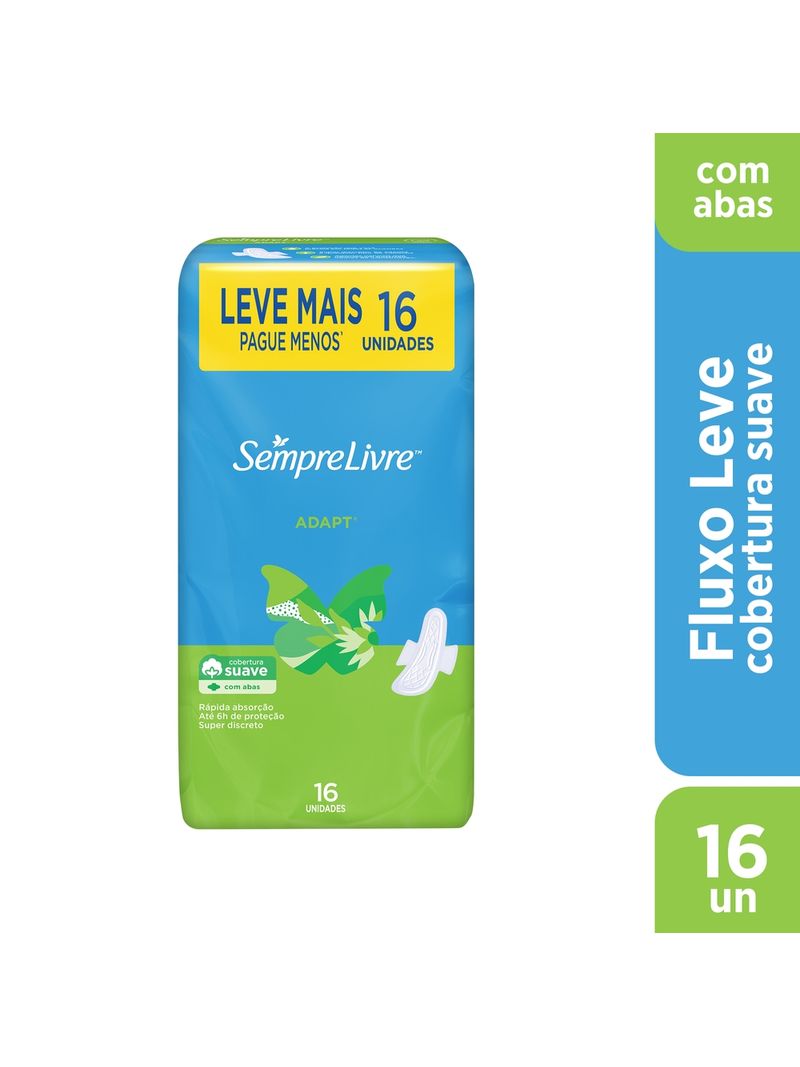 Absorvente-Sempre-Livre-Adapt-Suave-Com-Abas-Leve--Pague---16-Unidades
