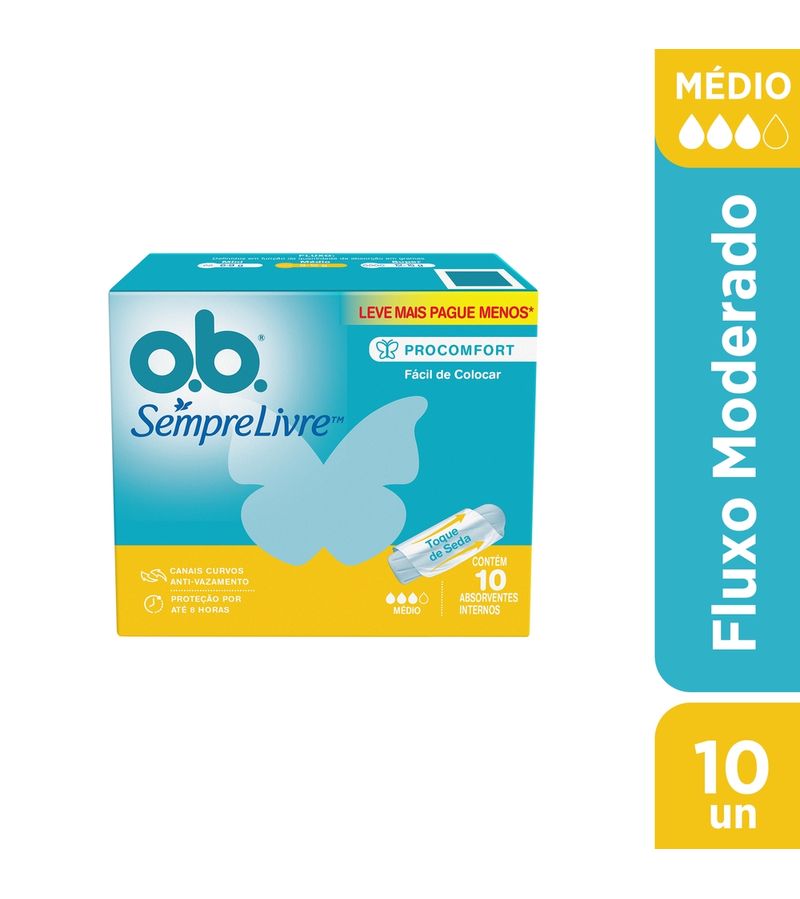 Absorvente-O.b.-Interno-Medio-Leve-10-Pague-8-Unidades