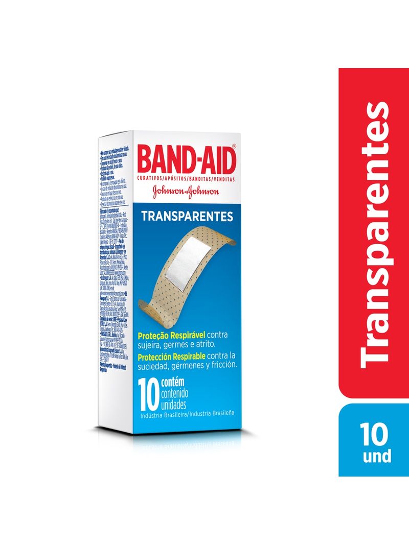 Band-aid-Transparente-Com-10-Unidades