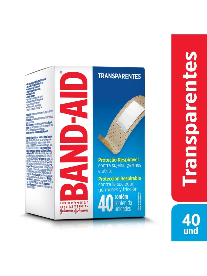 Band-aid-Transparente-Com-40-Unidades