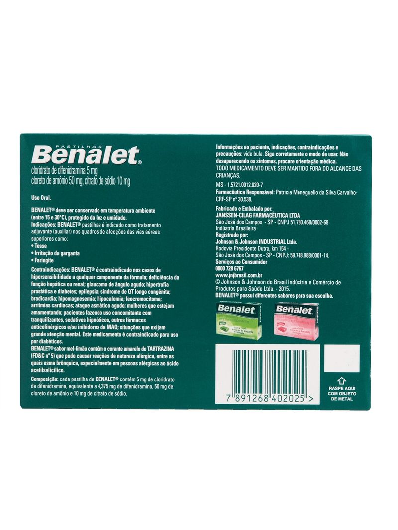 Benalet-Com-12-Pastilhas-Sabor-Mel-E-Limao