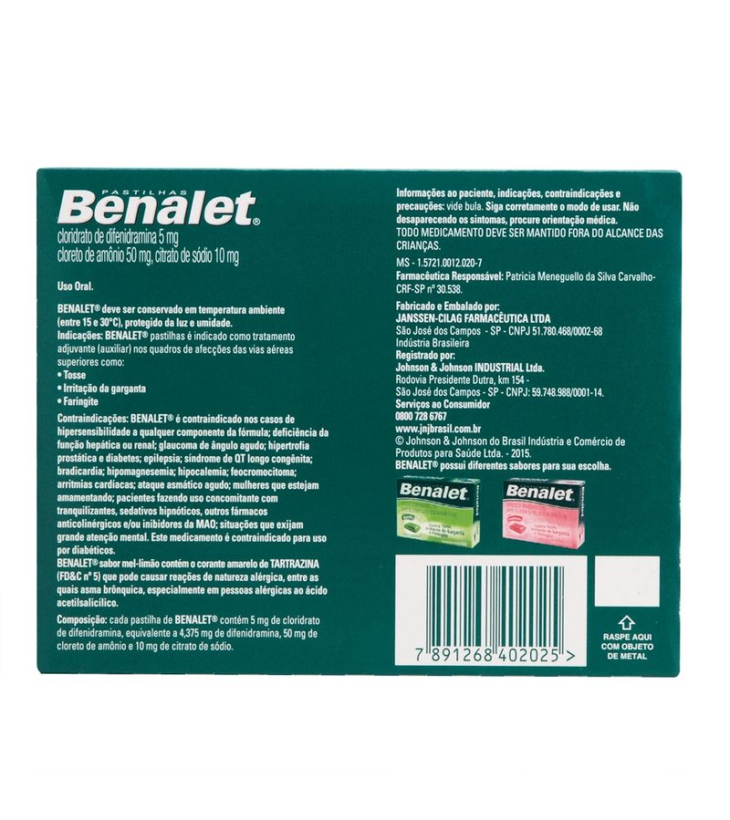 Benalet-Com-12-Pastilhas-Sabor-Mel-E-Limao