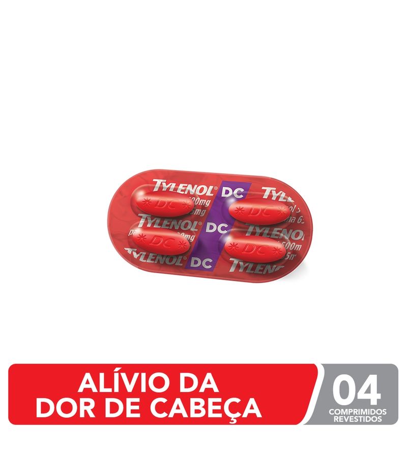 Tylenol-Dc-1g-130mg-Com-4-Comprimidos