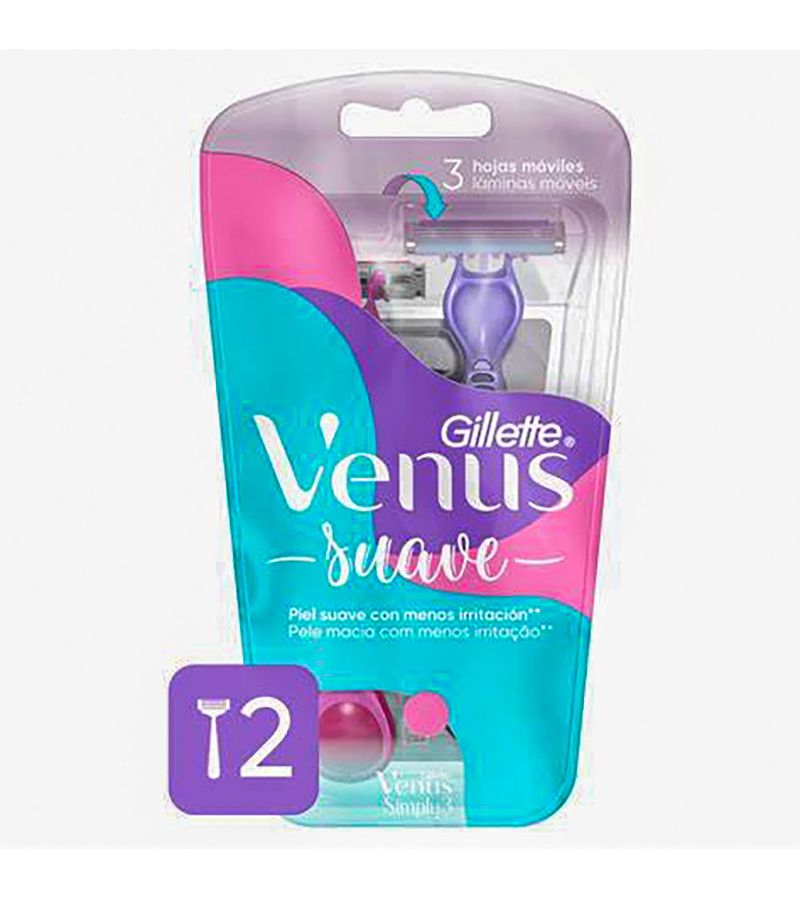 Aparelho-Gillette-Venus-3-Simply-Pink-Com-2-Unidades