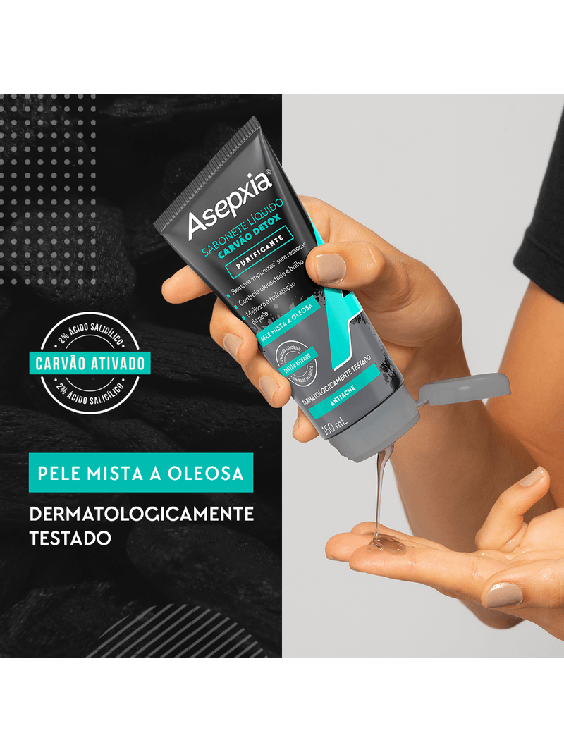 Sabonete-Asepxia-Liquido-Carvao-Detox-150ml-Purificante-Pele-Mista-E--Oleosa