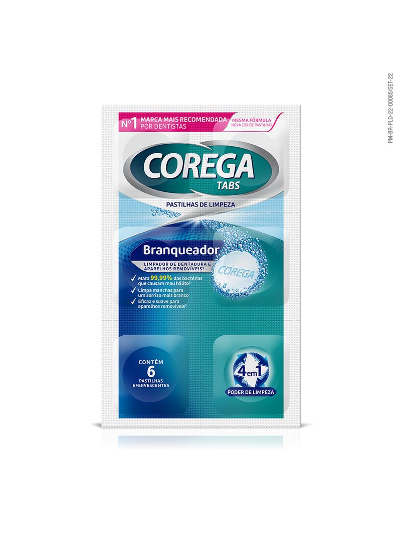 Limpador-De-Dentadura-E-Aparelhos-Removiveis-Corega-Tabs-Com-6-Pastilhas--Efervescentes-Branqueador