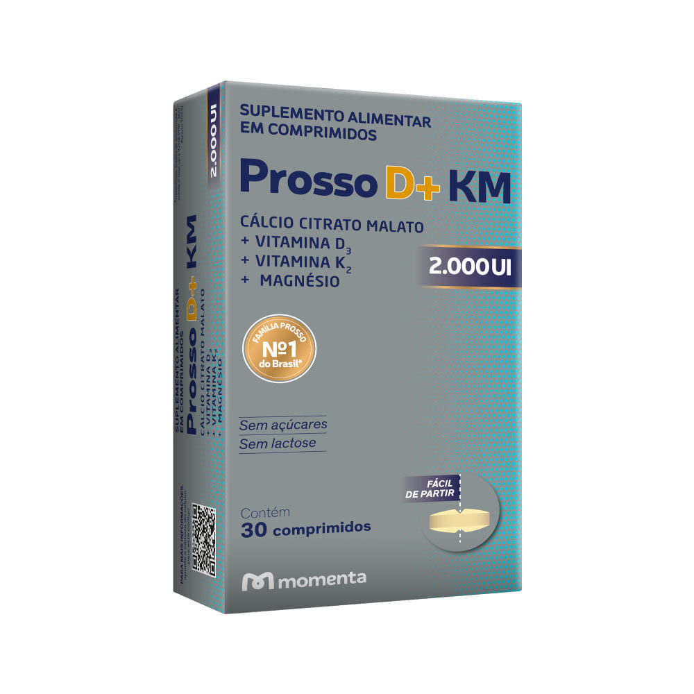 PROSSO D+ KM COM 30 COMPRIMIDOS 2000UI - Preço Popular