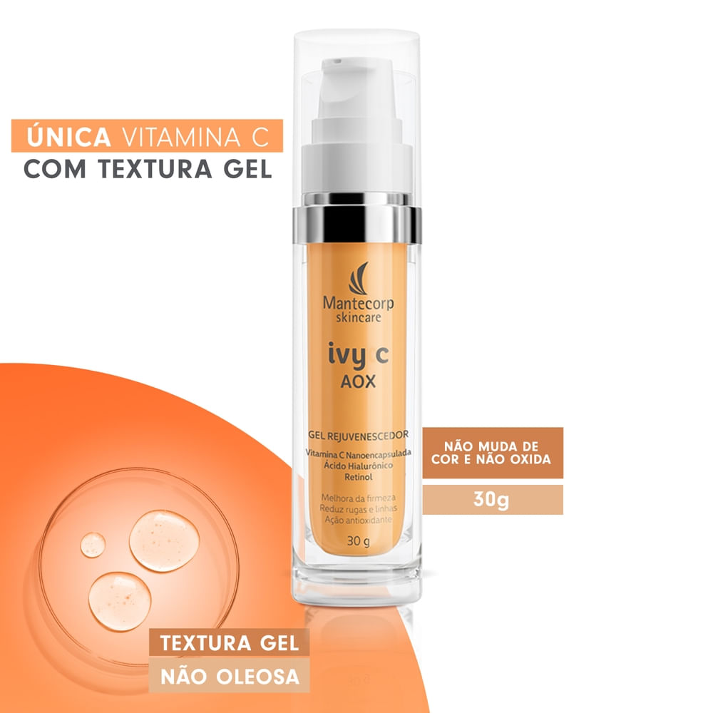 IVY C AOX GEL REJUVENESCEDOR FACIAL 30G - Preço Popular