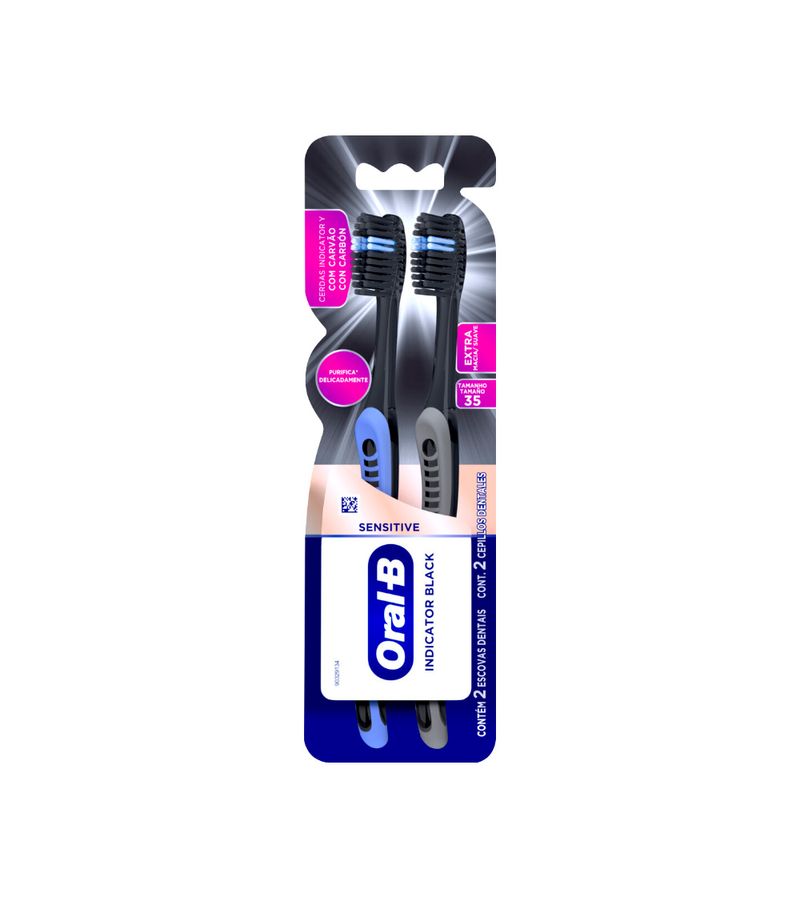 Escova-Dental-Oral-B-Indicator-Black-Com-2-Sensitive-Extramacia