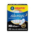 Absorvente Always Noites Tranquilas Com 26 Suave Com Abas Xg 4 Gratis  Especial