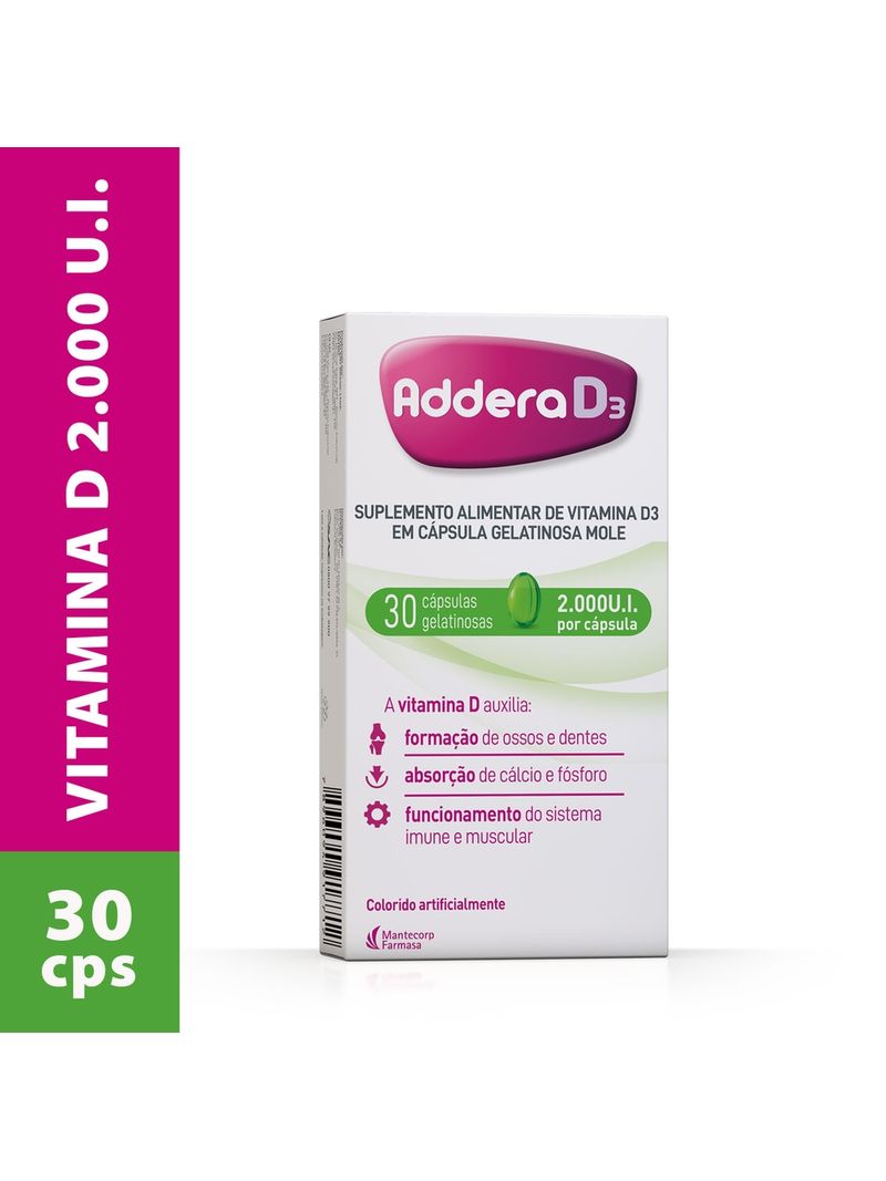 Addera-D3-2000ui-Com-30-Capsulas