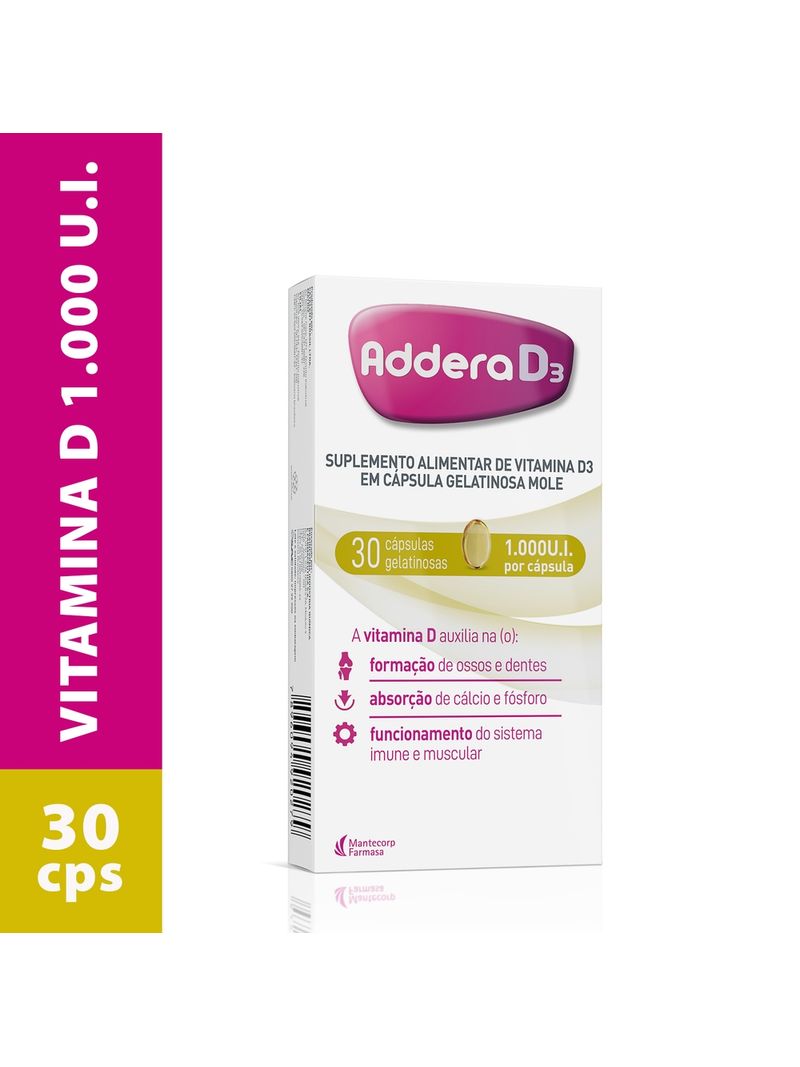 Addera-D3-1000ui-Com-30-Capsulas-Gelatinosas