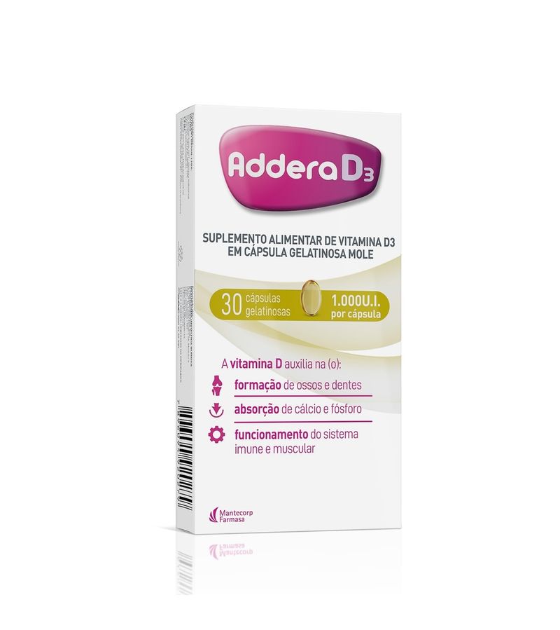 Addera-D3-1000ui-Com-30-Capsulas-Gelatinosas