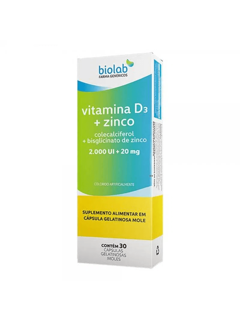 Vitamina-D3---Zinco-2000ui-20mg-Com-30-Capsulas-Gelatinosas