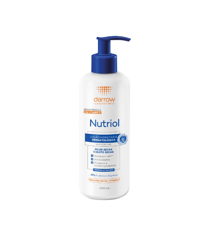 Nutriol-Hidratante-400ml-Locao-Sem-Perfume-Peles-Secas-E-Muito-Secas--Pump
