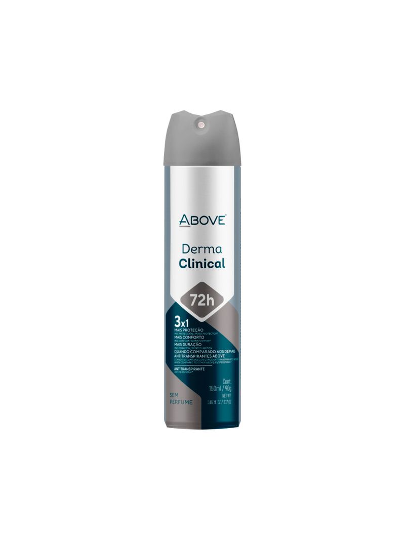 Desodorante-Above-Unissex-Dermaclinical-150ml-Aerosol-Sem-Perfume