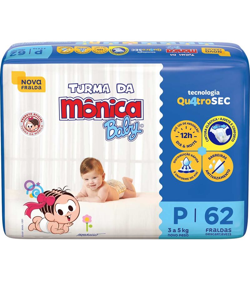 Fralda-Turma-Da-Monica-Baby-Com-62-Tamanho-P