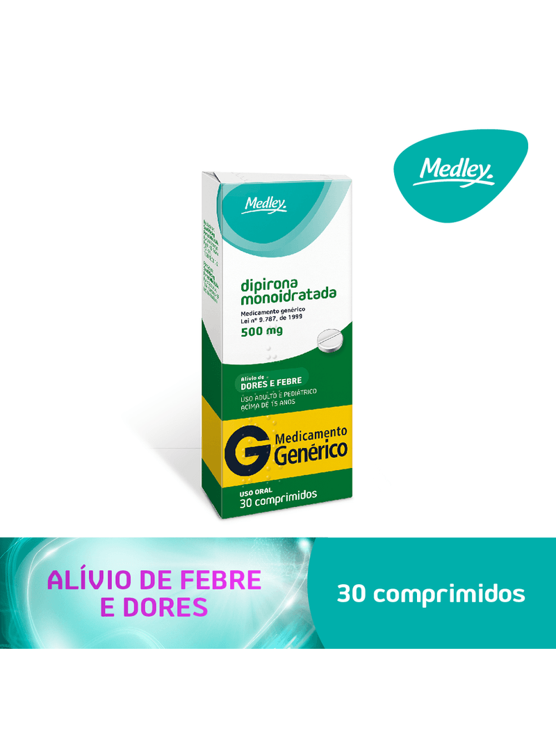 Dipirona-Medley-500mg-Com-30-Comprimidos