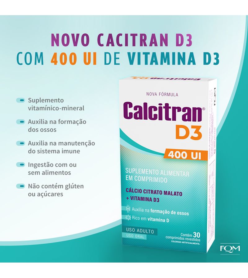 Calcitran-D3-Com-30-Comprimidos-400ui