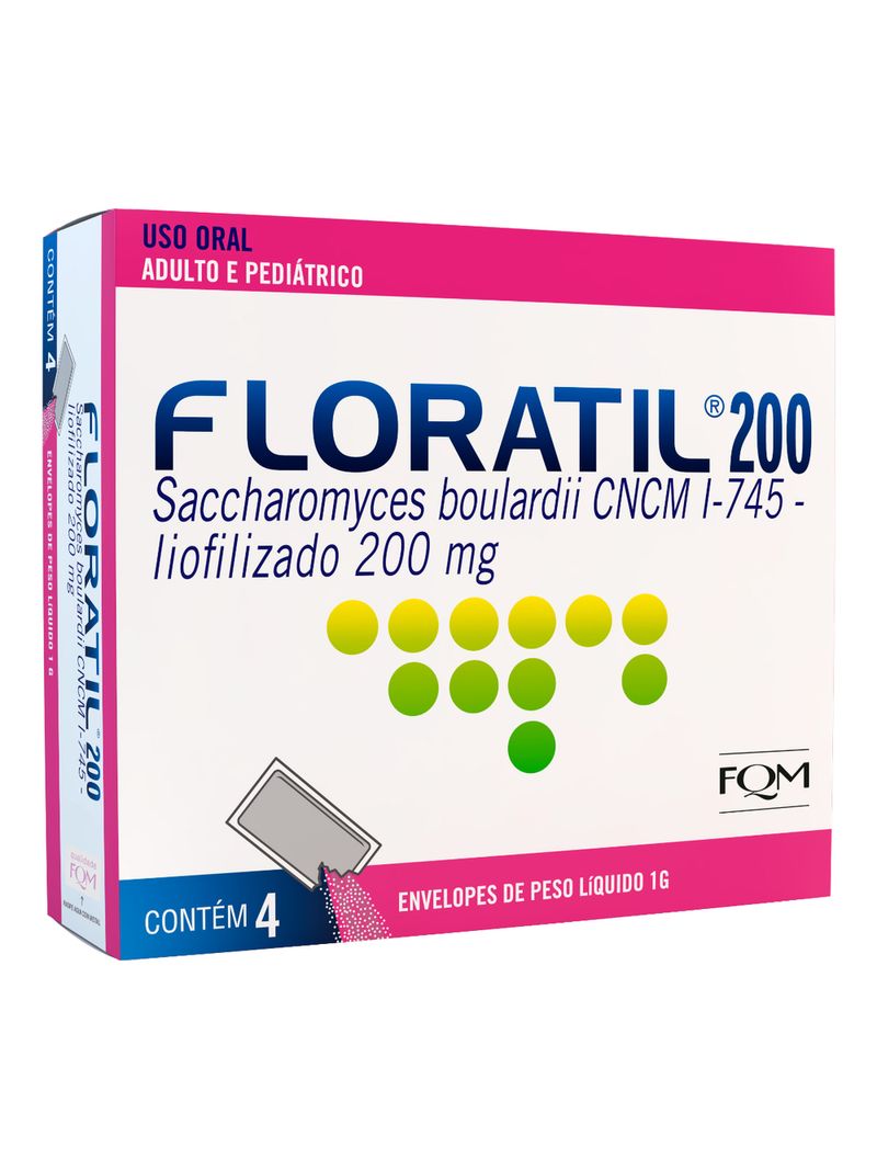 Floratil-Pediatrico-200mg-Com-4-Envelopes