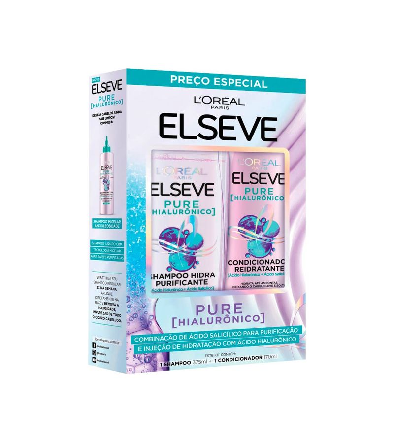 Shampoo---Condicionador-Elseve-375-170ml-Pure-Hialuronico-Especial