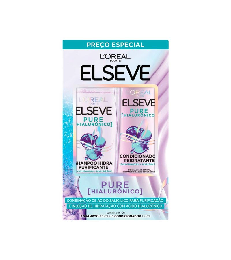 Shampoo---Condicionador-Elseve-375-170ml-Pure-Hialuronico-Especial