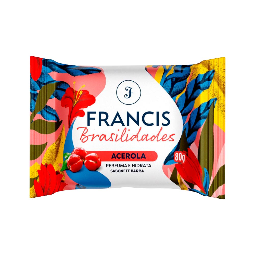 SABONETE FRANCIS BARRA BRASILIDADES 80GR ACEROLA - Preço Popular