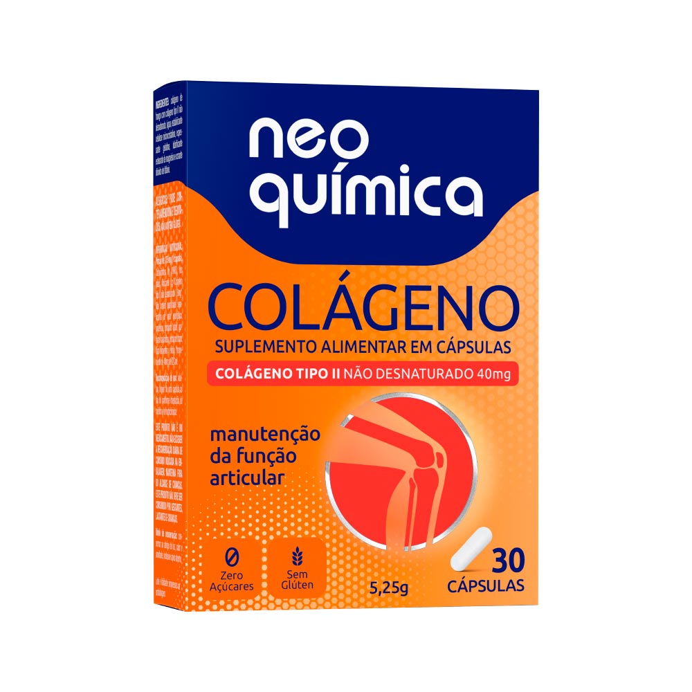 SUPLEMENTO NEO QUÍMICA COLÁGENO 40MG 30 CÁPSULAS - Preço Popular