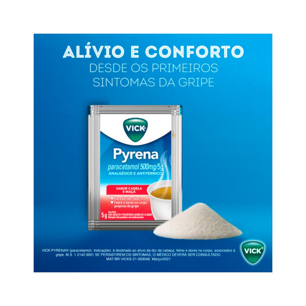 VICK PYRENA CHÁ CANELA E MAÇÃ 5G - Preço Popular