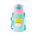 Garrafinha De Aluminio Buba 450ml Com Canudo Girafa