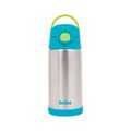 Copo Termico Parede Buba 400ml Com Canudo Azul