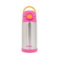 Copo Termico Parede Buba 400ml Com Canudo Rosa