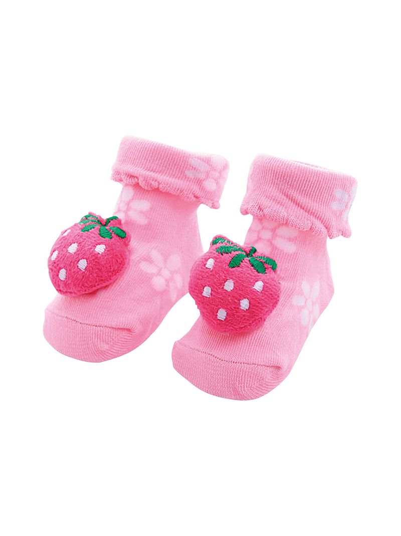 Meia-Adoleta-Bebe-Com-1-Par-Moranguinho-Rosa