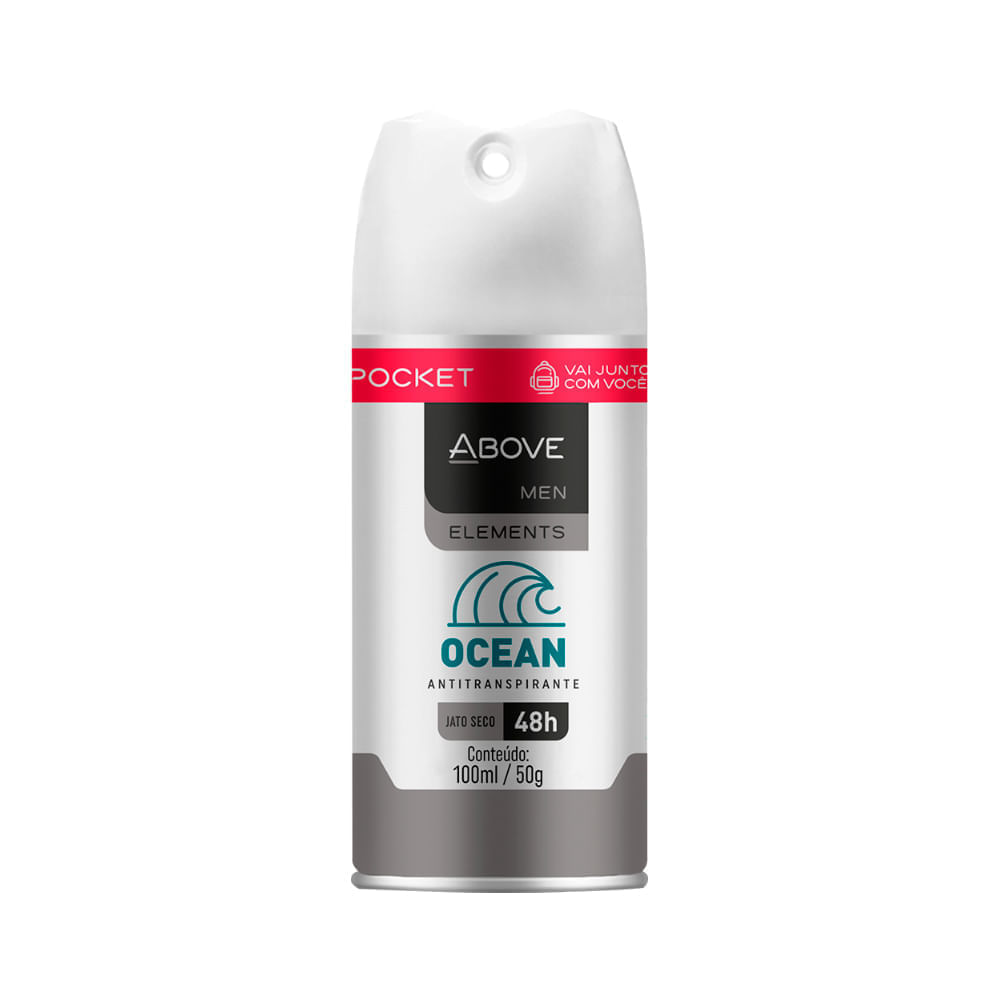Desodorante Aerossol Above Men Pocket Elements Ocean 50g
