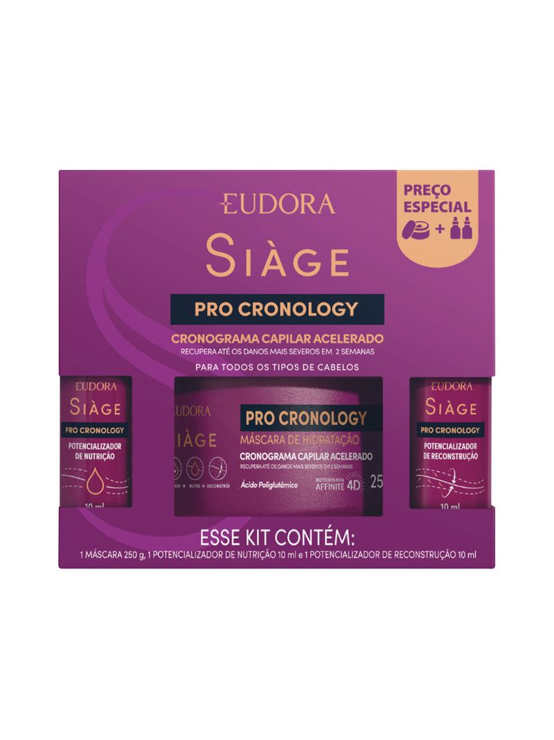 Mascara-Siage-250gr-Pro-Cronology---10ml-Nutricao---10ml-Reconstrucao--Especial