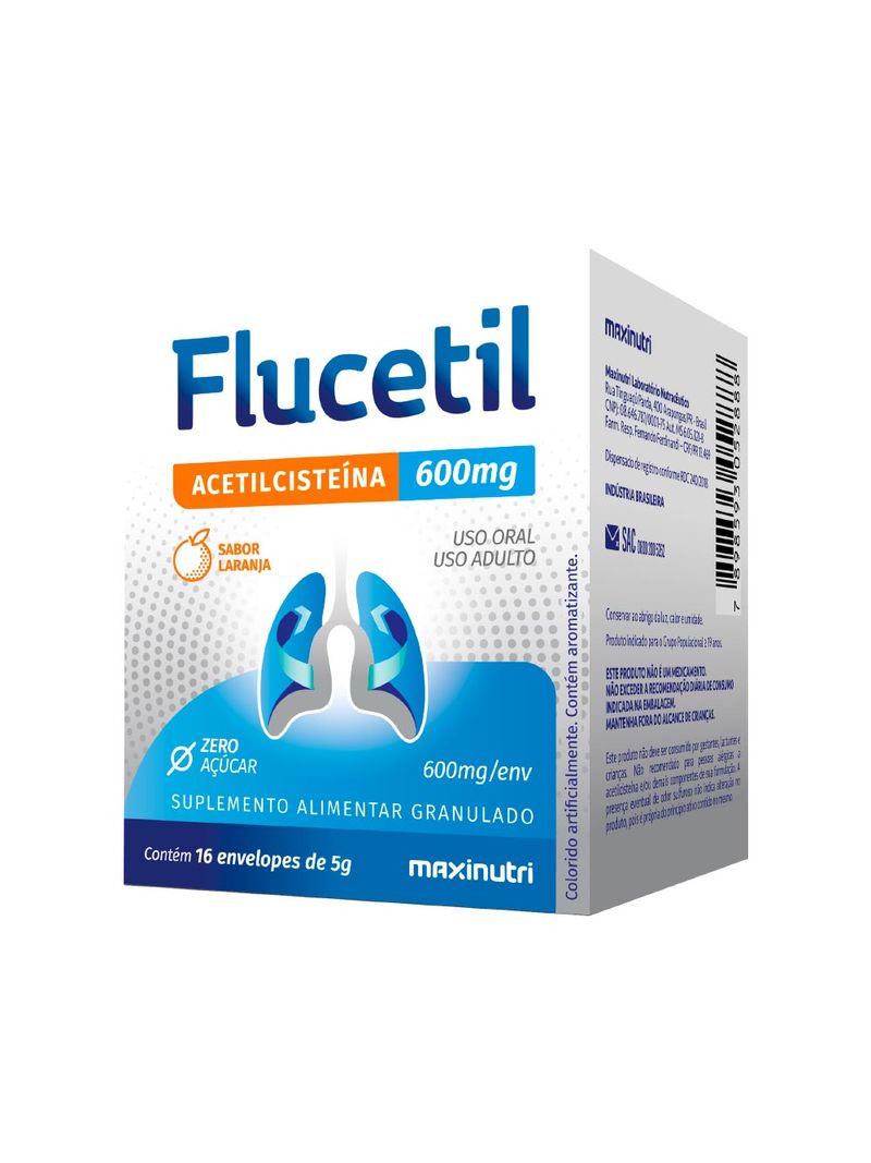 Flucetil-Com-16x5gr-Envelopes-600mg-Sabor-Laranja