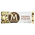 Kibon Sorvete Magnum 77 Gramas Cookies E Cream Sabor Baunilha Com  Cobertura De Chocolate Branco