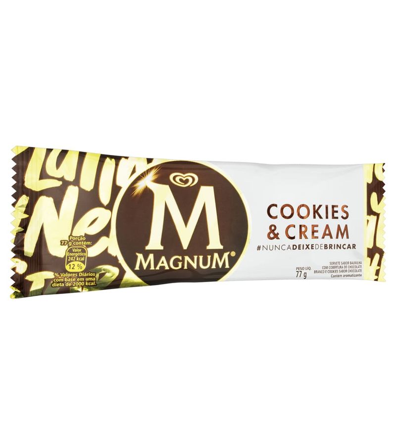 Kibon-Sorvete-Magnum-77-Gramas-Cookies-E-Cream-Sabor-Baunilha-Com--Cobertura-De-Chocolate-Branco