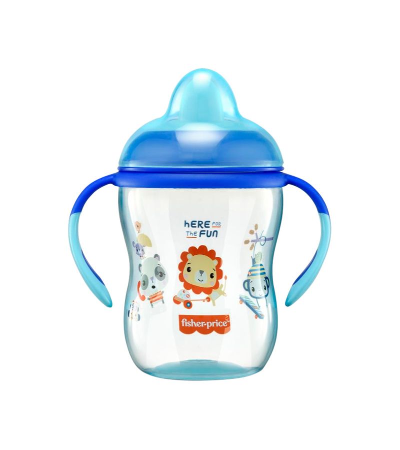 Copo-De-Treinamento-Fisher-Price-270ml-Bico-Semi-rigido-Azul