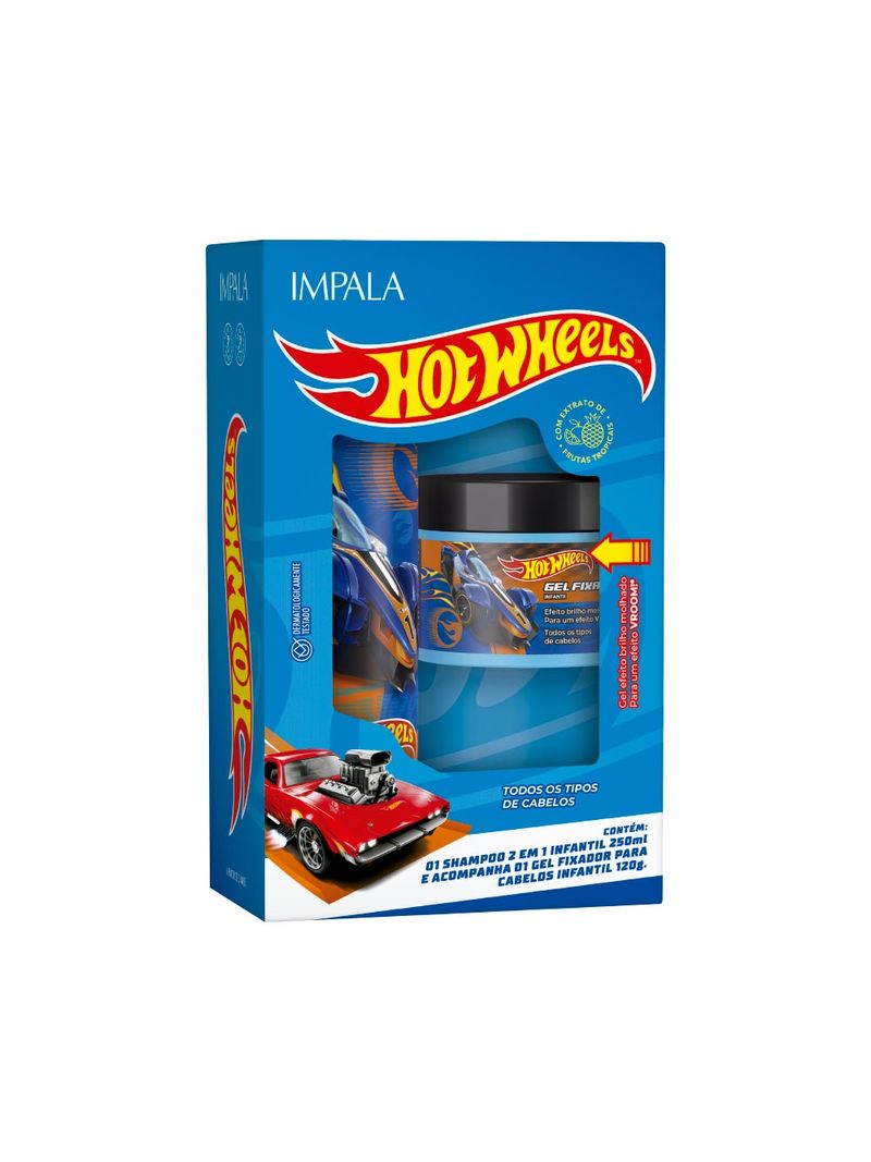 Shampoo-gel-Impala-Hot-Wheels-250ml-120g-Azul