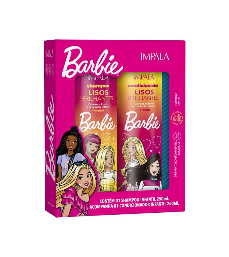 Shampoo-condicionador-Impala-Barbie-250-250ml-Lisos-Brilhantes