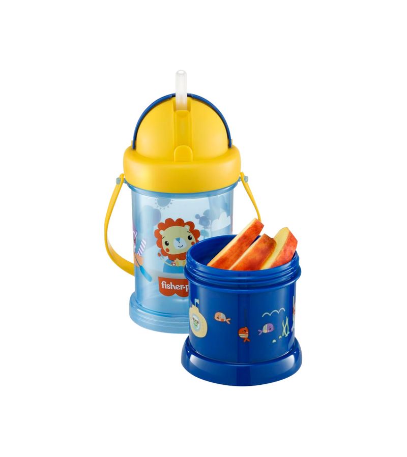 Copo-Porta-Snack-Fisher-Price-300ml-Com-Canudo-Azul