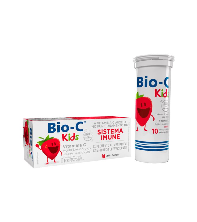 Bio-C-Sistema-Imune-Kids-Com-10-Comprimidos-Efervescente-Morango