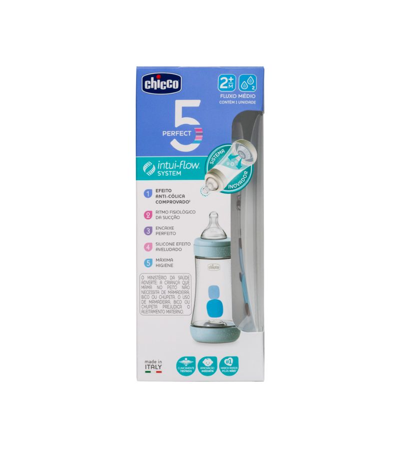 Mamadeira-Chicco-Perfect5-240ml-Fluxo-Medio-Azul