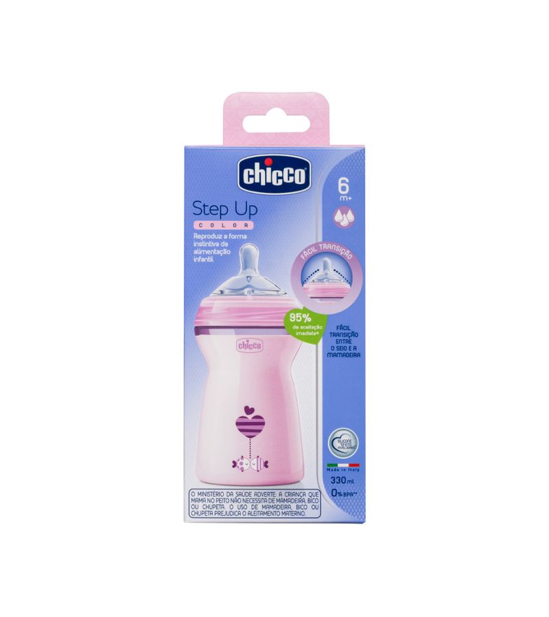 Mamadeira-Chicco-Step-Up-Color-330ml-Rosa