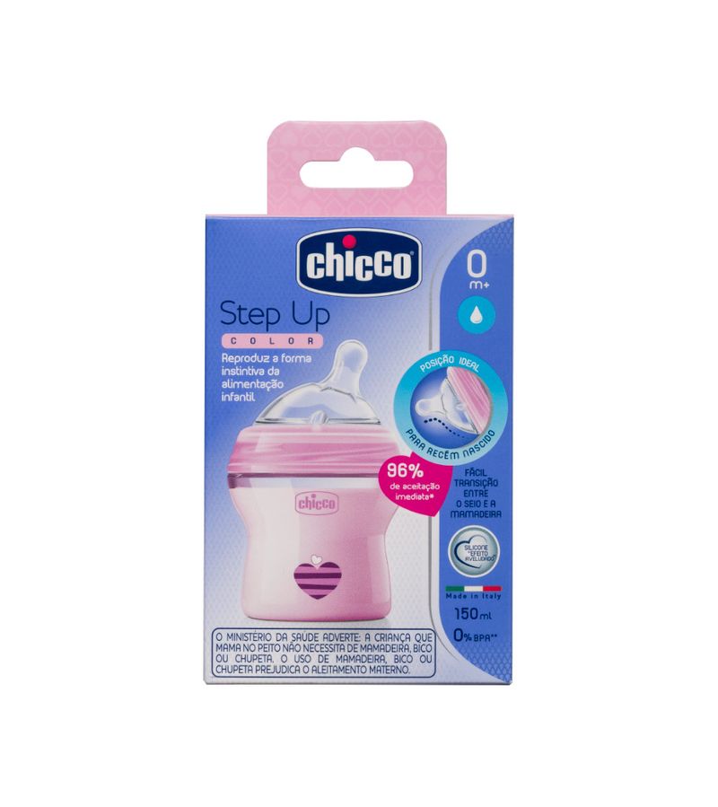 Mamadeira-Chicco-Step-Up-Color-150ml-Rosa
