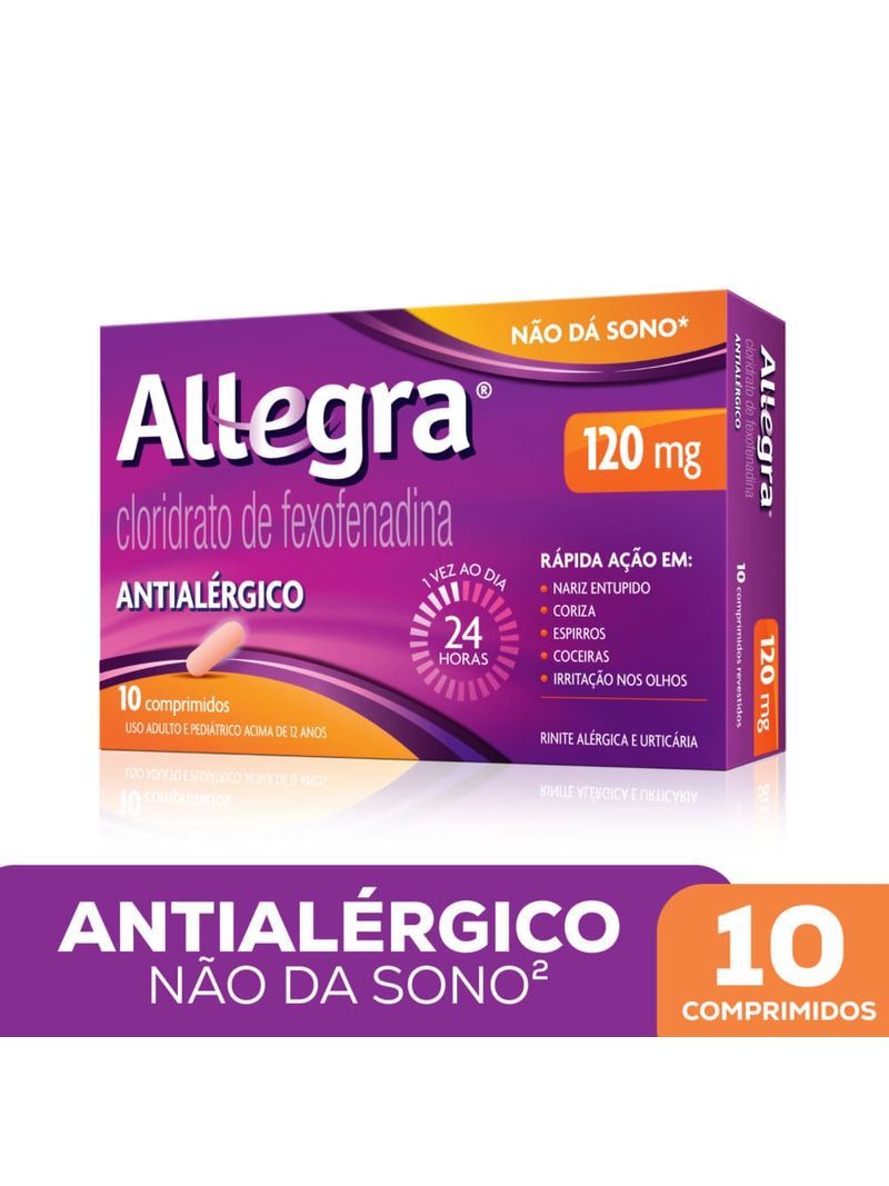 Antialergico-Allegra®-120mg-Com-10-Comprimidos