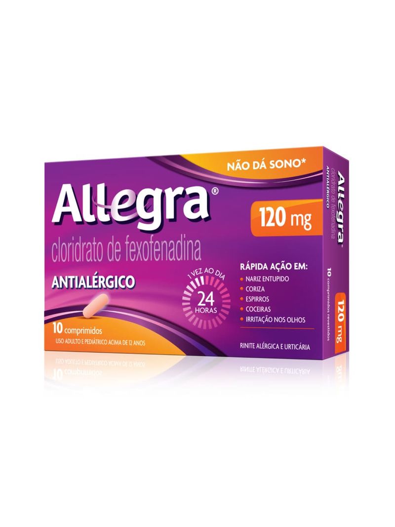 Antialergico-Allegra®-120mg-Com-10-Comprimidos