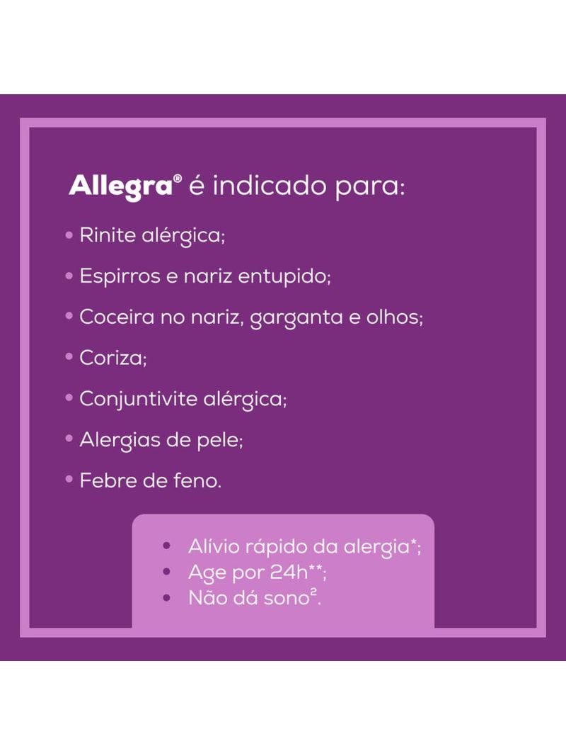 Antialergico-Allegra®-120mg-Com-10-Comprimidos